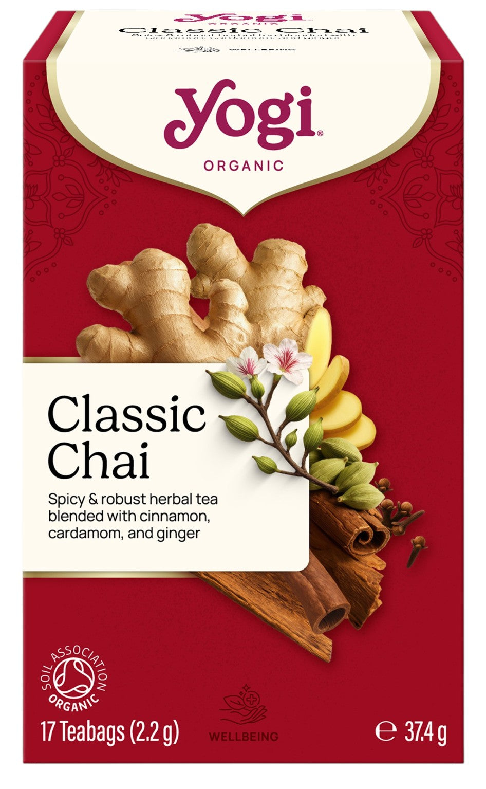 Yogi Tea Organic Classic Chai Herbal Tea box 17 teabags 37.4g