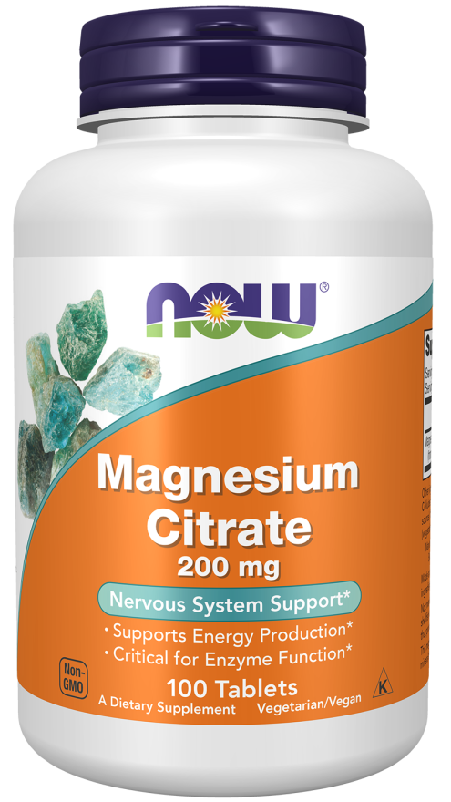 NOW Magnesium Citrate 200 mg Tablets