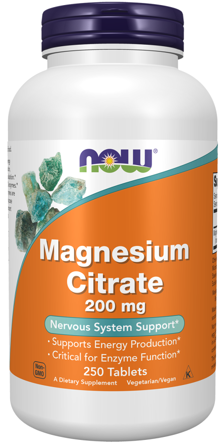 NOW Magnesium Citrate 200 mg Tablets