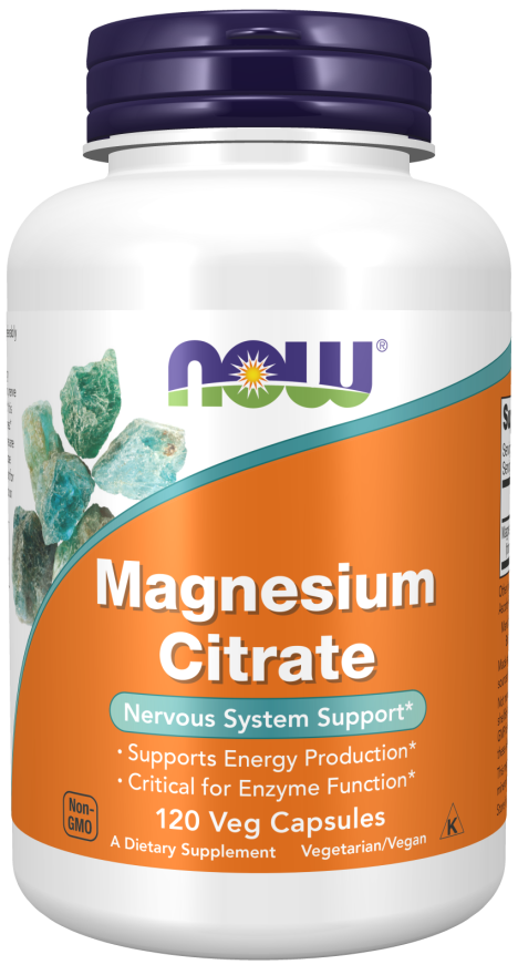 NOW Magnesium Citrate Veg Capsules