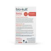 Bio-Kult Boosted supplement facts and ingredients label on white background