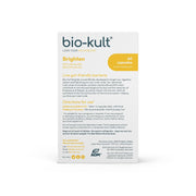 Bio-Kult Brighten supplement facts and ingredients label 60 capsules on white background