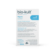 Bio-Kult Migréa supplement facts and ingredients label 60 capsules on white background