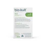 Bio-Kult Mind supplement facts and ingredients label 60 capsules on white background