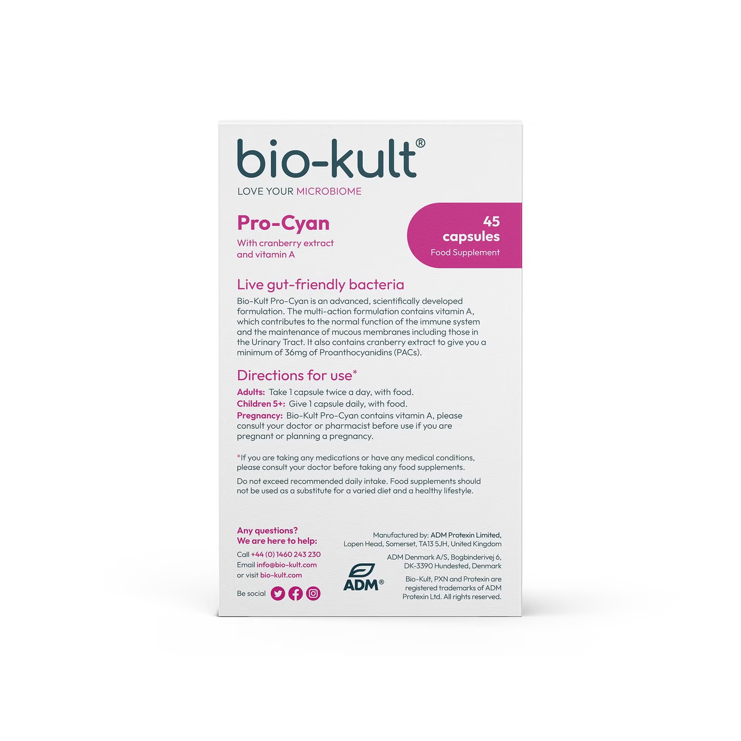 Bio-Kult Pro-Cyan Supporting you when it's time to go. (45 capsules).