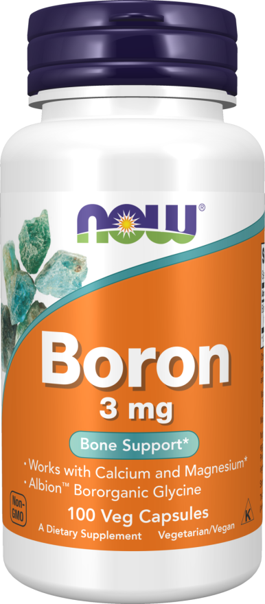 Now Foods Boron 3 mg Veg Capsules 