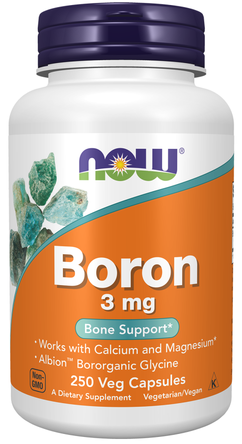 Now Foods Boron 3 mg Veg Capsules 