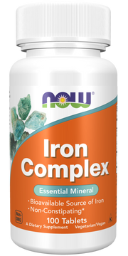 Now Foods Iron Complex Vegetarian Tablets Essential Mineral