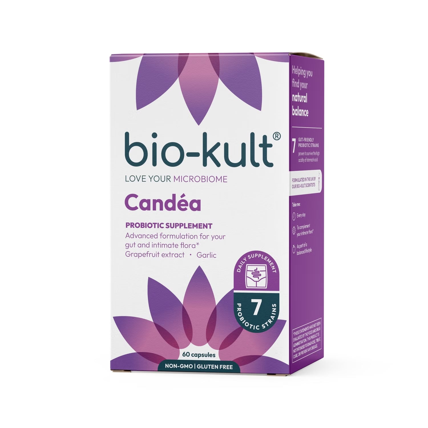 Bio-Kult Candéa probiotic supplement box front label 60 capsules on white background