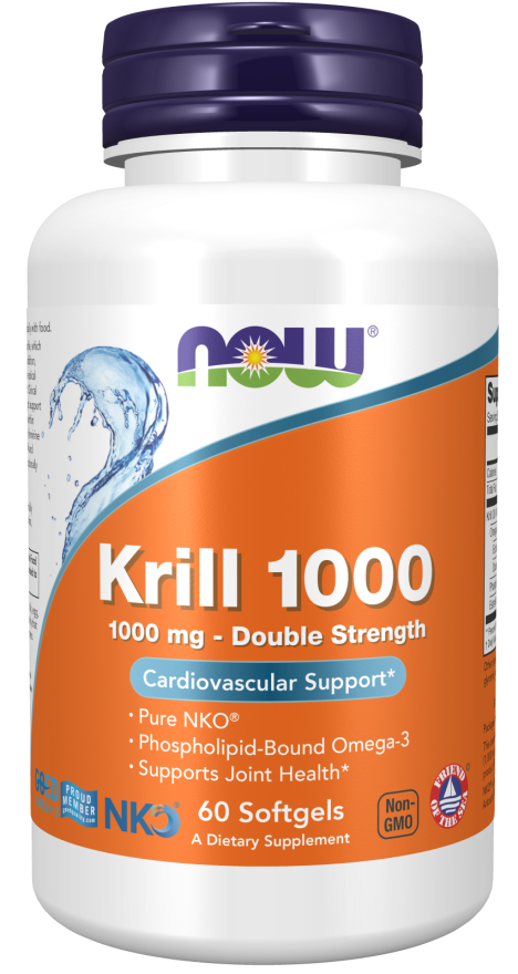 Now Foods Krill 1000, Double Strength 1000 mg Softgel Cardiovascular Support*