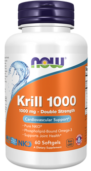 Now Foods Krill 1000, Double Strength 1000 mg Softgel Cardiovascular Support*