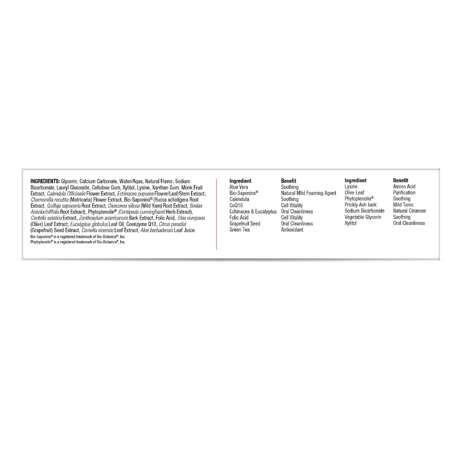 Back: Ingredients and safety directions for children's toothpaste.aNature’s Answer PerioBrite Kids Fluoride-Free Toothpaste Strawberry 113.4g ingredient label