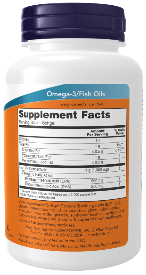 Now Foods Ultra Omega-3 Fish Oil (Bovine Gelatin) Softgels