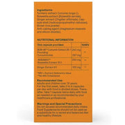 Label showing ingredients, BCM-95® curcumin, and usage directions for Natroceutics supplement.