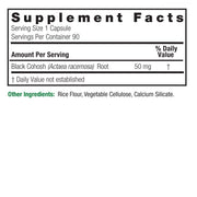 Nature's Answer Black Cohosh Root 50mg Capsules 90 supplement facts and directions