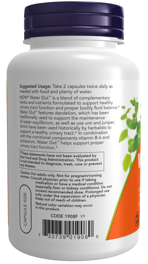 Now Foods Water Out™ Veg Capsules Fluid Balance*