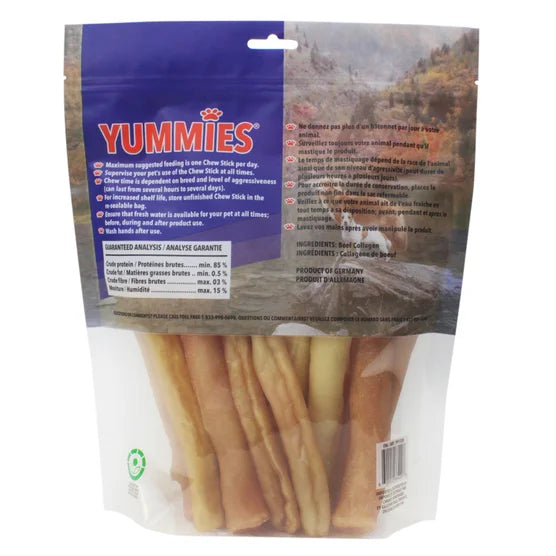 ummies beef collagen dog chew sticks bag barcode packaging 18 pieces 600g