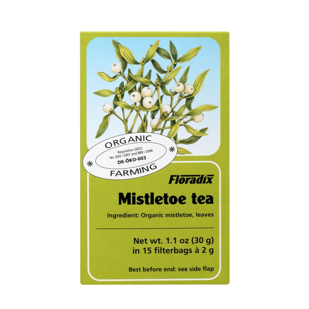 Floradix Organic Mistletoe Herbal Tea box, 15 teabags.
