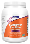 NOW Pure Sunflower Lecithin Powder - 1 lb (454g), 45 Servings - Non-GMO