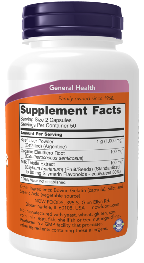 Now Foods Liver Caps Capsules Supports