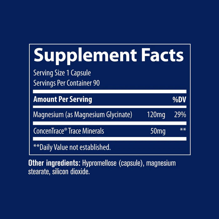 Supplement facts label on a blue background