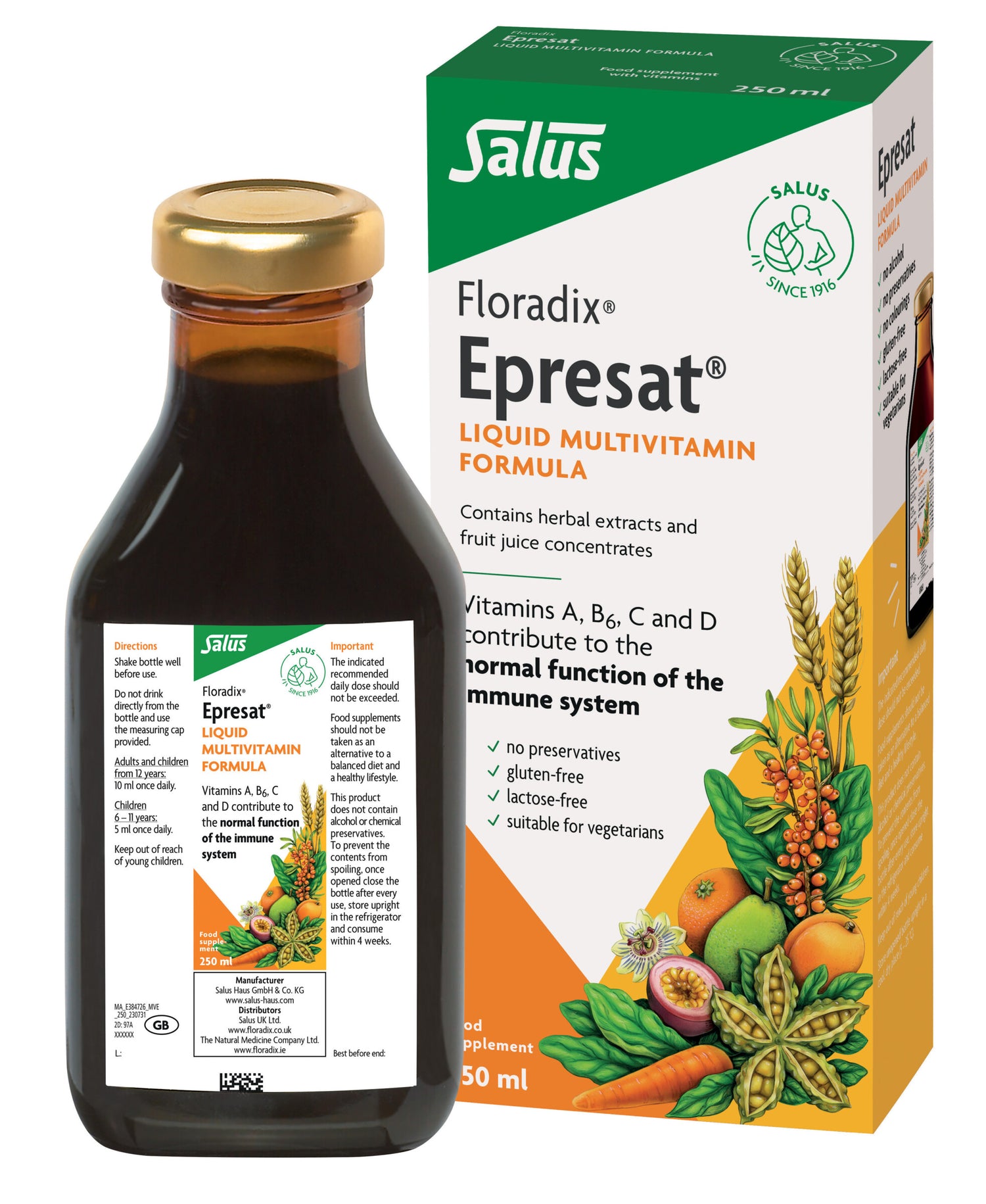 Floradix Epresat Liquid Multivitamin Formula