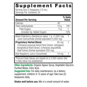 Nature’s Answer Sambucus Elderberry Kids Syrup 240ml supplement facts label