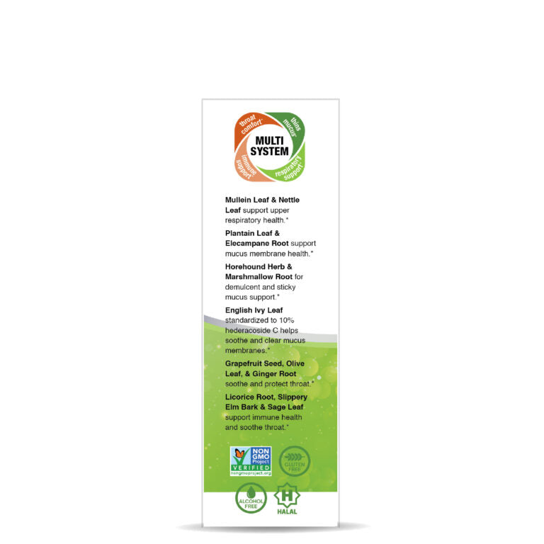 Herbal supplement packaging with green label on a white background