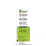 Mullein X Throat Spray packaging with text on a white background