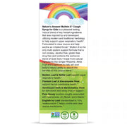 Nature's Answer Mullein-X Cough Syrup for Kids packaging with a rainbow design on a white background