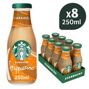 Starbucks Frappuccino caramel iced coffee glass bottles pack 8 x 250ml