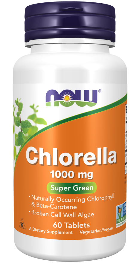 Now Foods Chlorella 1000 mg Tablets Super Green