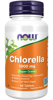 Now Foods Chlorella 1000 mg Tablets Super Green