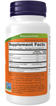 Now Foods Chlorella 1000 mg Tablets Super Green