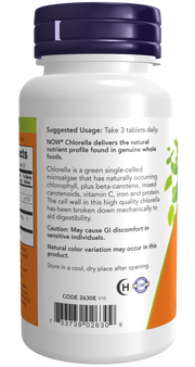 Now Foods Chlorella 1000 mg Tablets Super Green