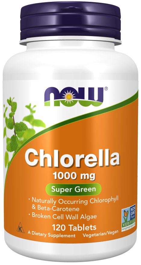 Now Foods Chlorella 1000 mg Tablets Super Green