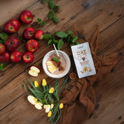 Lifestyle/use image: OstroVit oatmeal apple cinnamon breakfast bowl serving vegan 200g