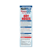 NeilMed NasoGel back of box showing ingredients and instructions.