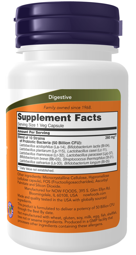 Now Foods Probiotic-10™ 50 Billion Veg Capsules