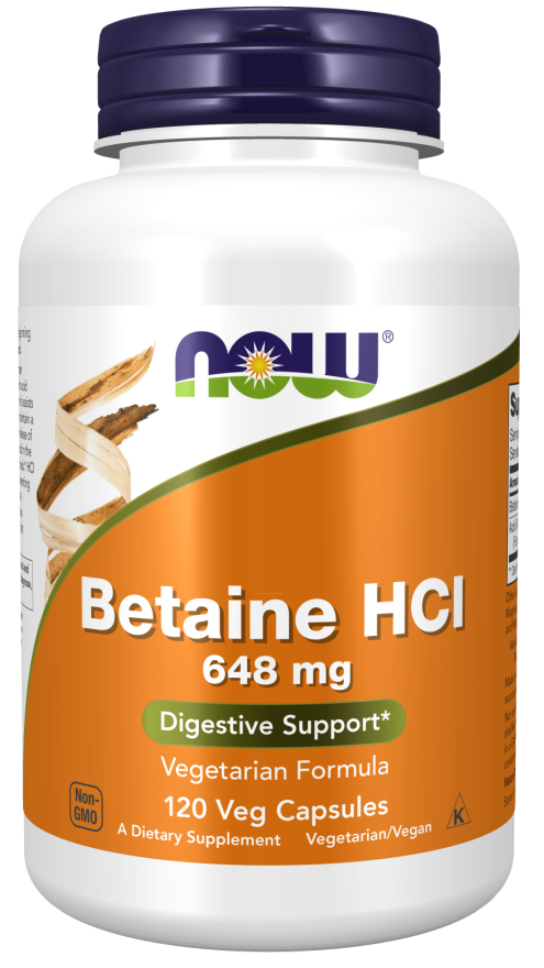 Now Foods Betaine HCl 648 mg Veg Capsules