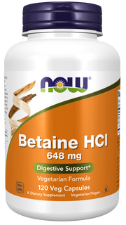 Now Foods Betaine HCl 648 mg Veg Capsules