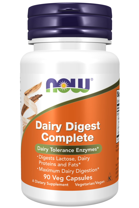 Now Foods Dairy Digest Complete Veg Capsules Dairy Tolerance Enzymes*