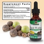 Nature’s Answer Black Walnut liquid extract supplement facts 30ml bottle