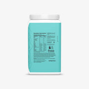 Teal container with white lid on a white background