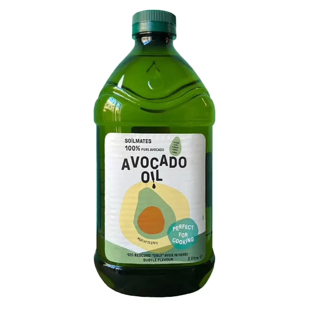 Front image: Soilmate 100 percent pure avocado oil bottle 2L