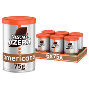 NESCAFÉ Azera Americano instant coffee with ground beans tins 6 x 75g packaging front