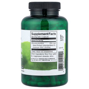 Back: Supplement facts label for standardized Mucuna pruriens extract showing L-DOPA content.