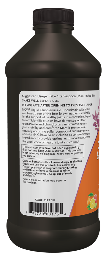 Now Foods Liquid Glucosamine & Chondroitin with MSM