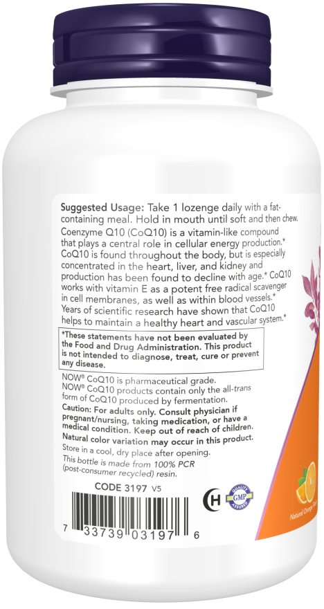 Now Foods CoQ10 200 mg Lozenges