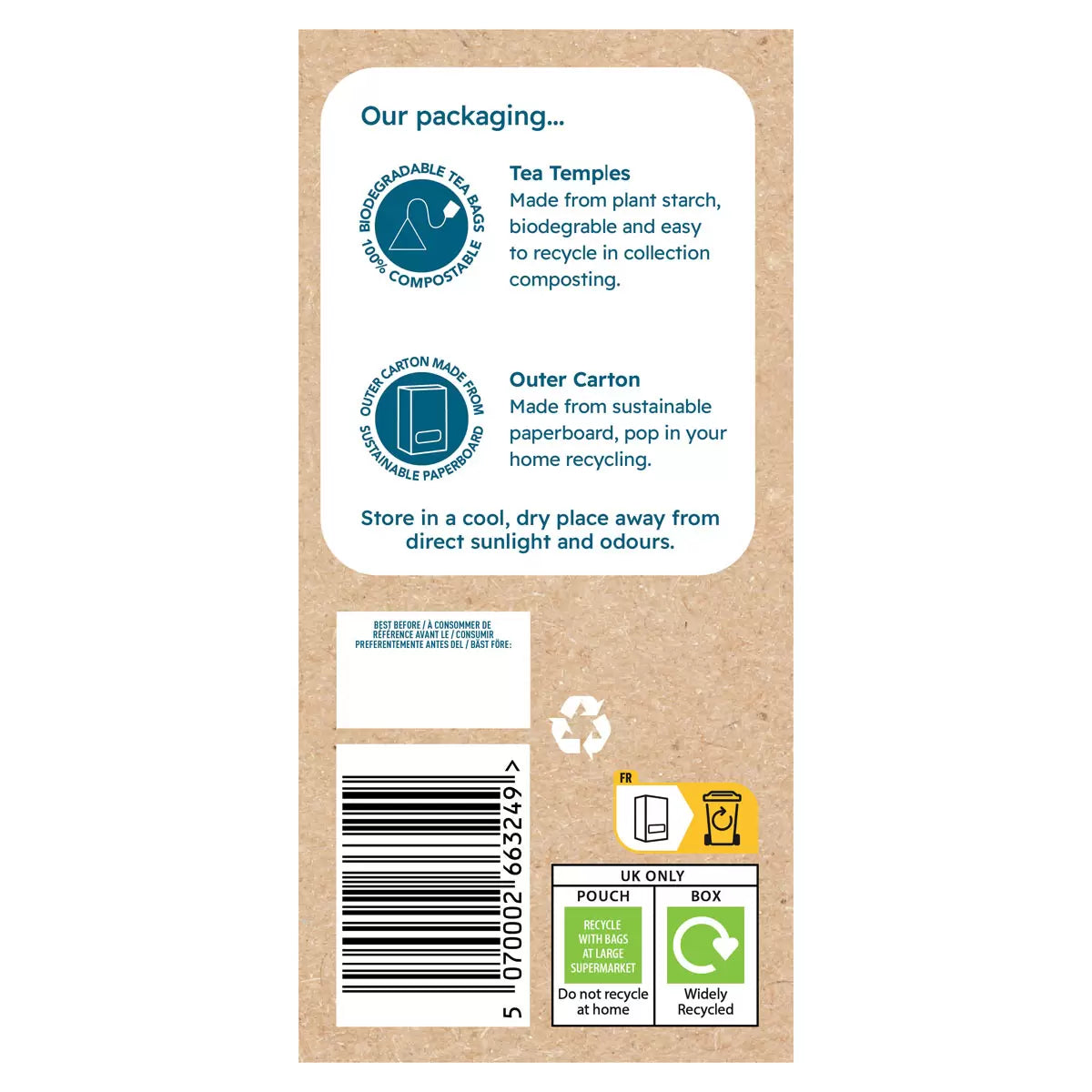 Barcode Image: Cafe Tea 100% peppermint herbal tea bags 240 pack barcode packaging